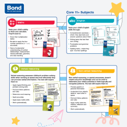 Oxford University Press: Bond 11+ exam practice and support Oxford University Press: Bond 11+ exam practice and support